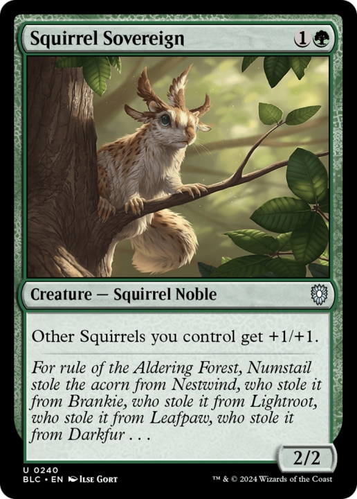 Squirrel Sovereign in the group Magic the Gathering / Sets / Bloomburrow Commander at Proxyprinters.com (96999)