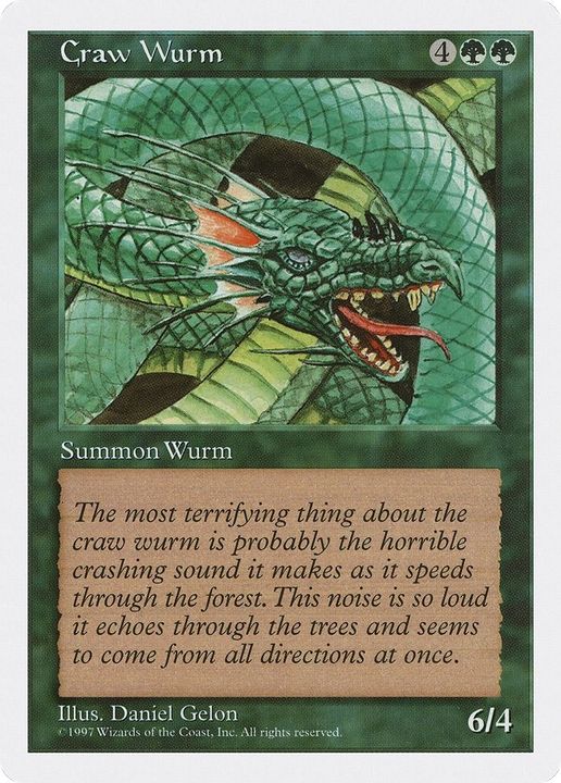 Craw Wurm in the group Magic the Gathering / Types / Colors / Green at Proxyprinters.com (9701)