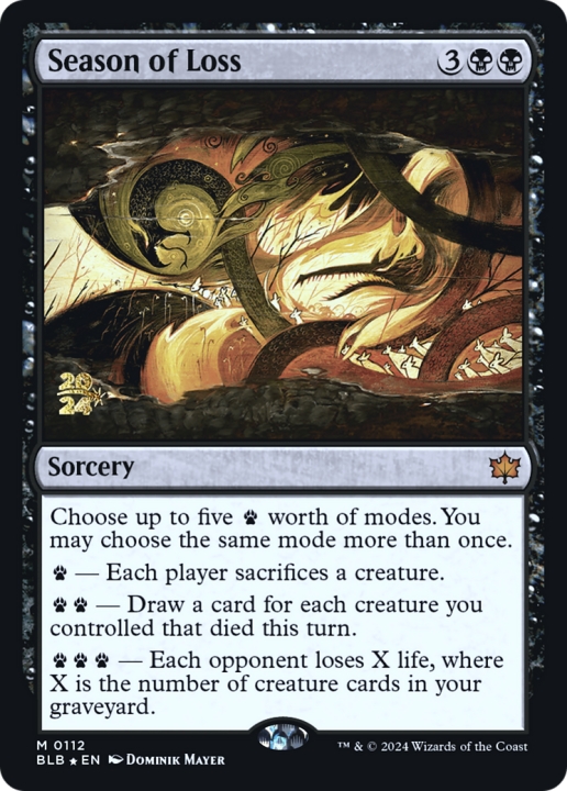 Season of Loss in the group Magic the Gathering / Sets / Bloomburrow Promos at Proxyprinters.com (97037)