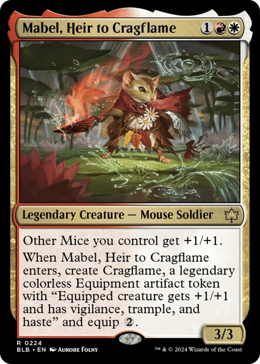 Mabel, Heir to Cragflame in the group Magic the Gathering / Sets / Bloomburrow at Proxyprinters.com (97040)