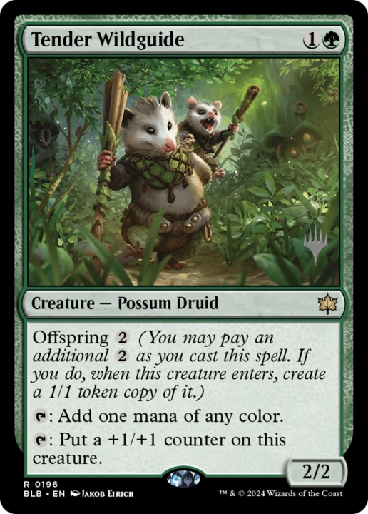 Tender Wildguide in the group Magic the Gathering / Sets / Bloomburrow Promos at Proxyprinters.com (97066)