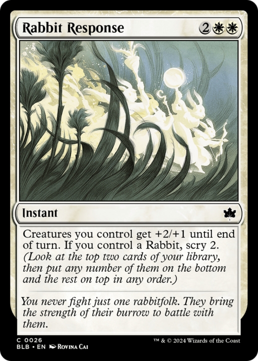 Rabbit Response in the group Magic the Gathering / Sets / Bloomburrow at Proxyprinters.com (97069)