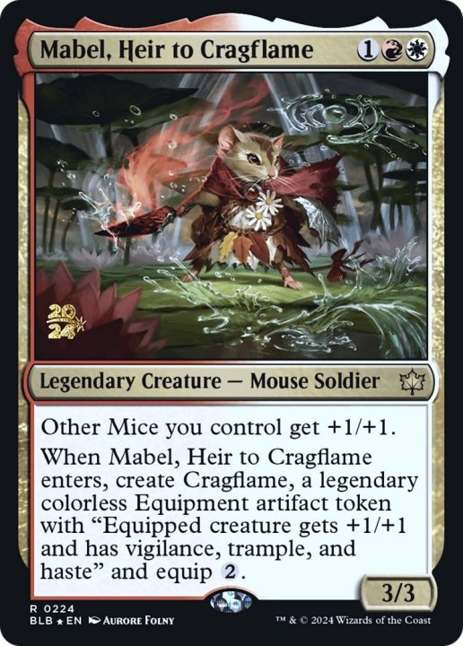 Mabel, Heir to Cragflame in the group Magic the Gathering / Sets / Bloomburrow Promos at Proxyprinters.com (97099)