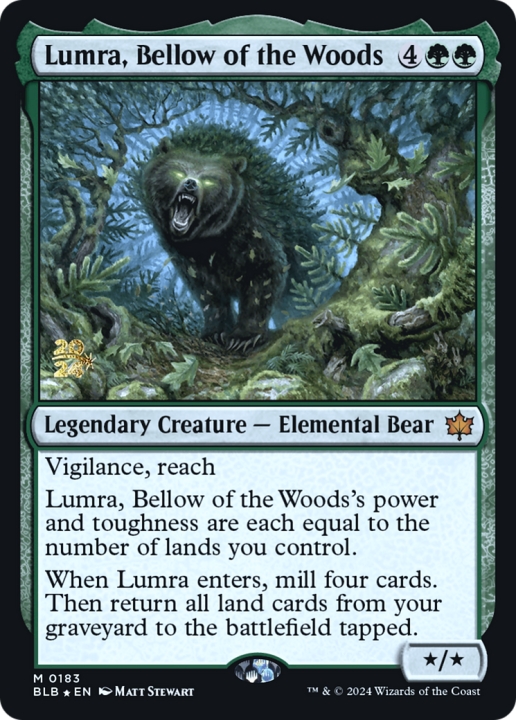 Lumra, Bellow of the Woods in the group Magic the Gathering / Sets / Bloomburrow Promos at Proxyprinters.com (97106)