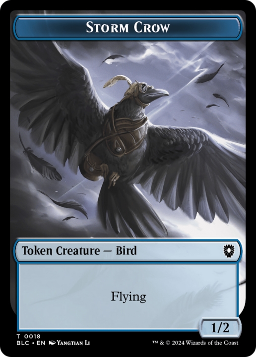 Storm Crow in the group Magic the Gathering / Sets / Bloomburrow Commander Tokens at Proxyprinters.com (97116)