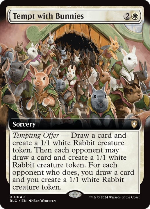 Tempt with Bunnies in the group Magic the Gathering / Sets / Bloomburrow Commander at Proxyprinters.com (97119)