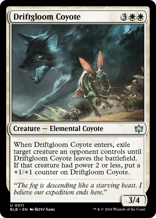 Driftgloom Coyote in the group Magic the Gathering / Sets / Bloomburrow at Proxyprinters.com (97126)