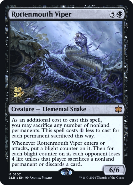 Rottenmouth Viper in the group Magic the Gathering / Sets / Bloomburrow Promos at Proxyprinters.com (97139)