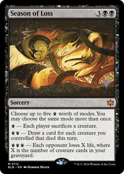 Season of Loss in the group Magic the Gathering / Sets / Bloomburrow Promos at Proxyprinters.com (97149)