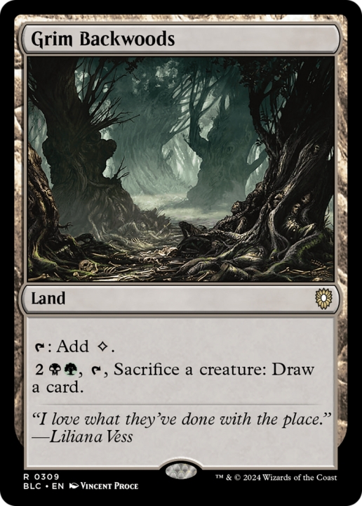 Grim Backwoods in the group Magic the Gathering / Sets / Bloomburrow Commander at Proxyprinters.com (97150)