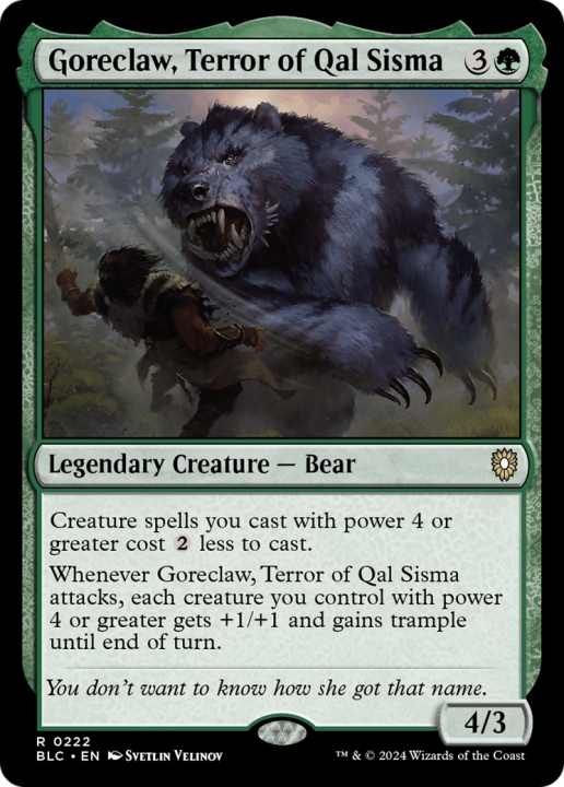 Goreclaw, Terror of Qal Sisma in the group Magic the Gathering / Sets / Bloomburrow Commander at Proxyprinters.com (97159)