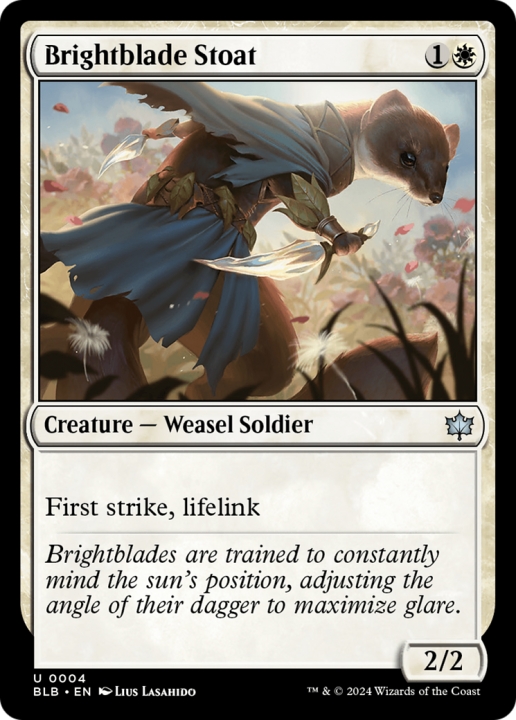 Brightblade Stoat in the group Magic the Gathering / Sets / Bloomburrow at Proxyprinters.com (97163)