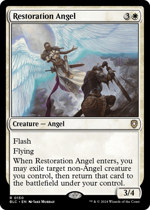 Restoration Angel in the group Magic the Gathering / Sets / Bloomburrow Commander at Proxyprinters.com (97181)