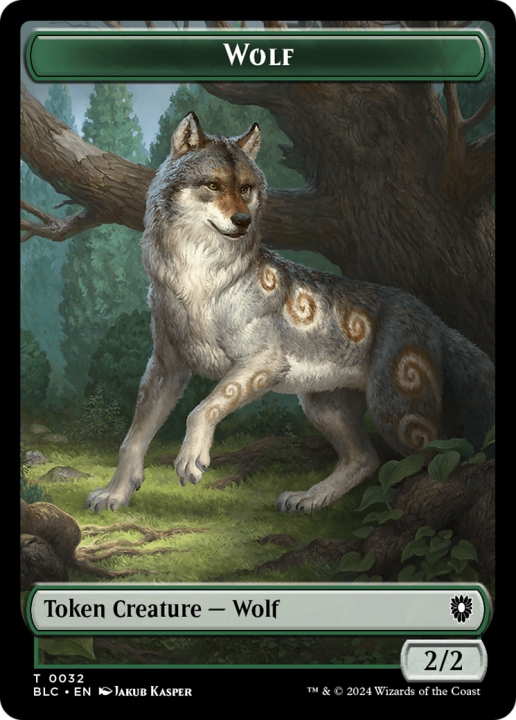 Wolf in the group Magic the Gathering / Sets / Bloomburrow Commander Tokens at Proxyprinters.com (97208)