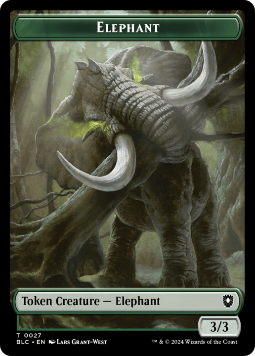 Elephant in the group Magic the Gathering / Sets / Bloomburrow Commander Tokens at Proxyprinters.com (97238)