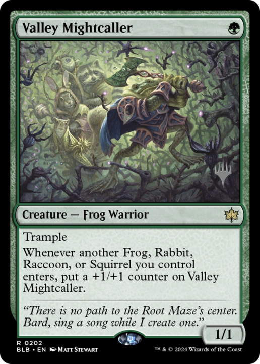 Valley Mightcaller in the group Magic the Gathering / Sets / Bloomburrow Promos at Proxyprinters.com (97244)