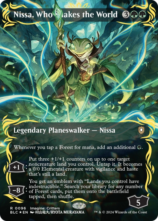 Nissa, Who Shakes the World in the group Magic the Gathering / Sets / Bloomburrow Commander at Proxyprinters.com (97273)