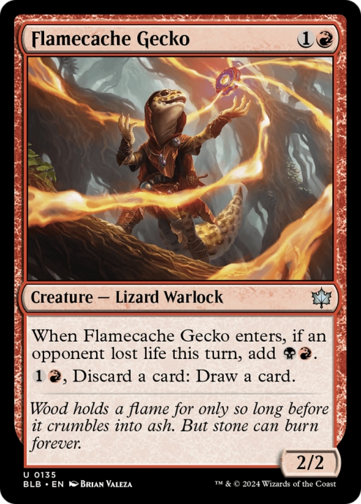 Flamecache Gecko in the group Magic the Gathering / Sets / Bloomburrow at Proxyprinters.com (97287)