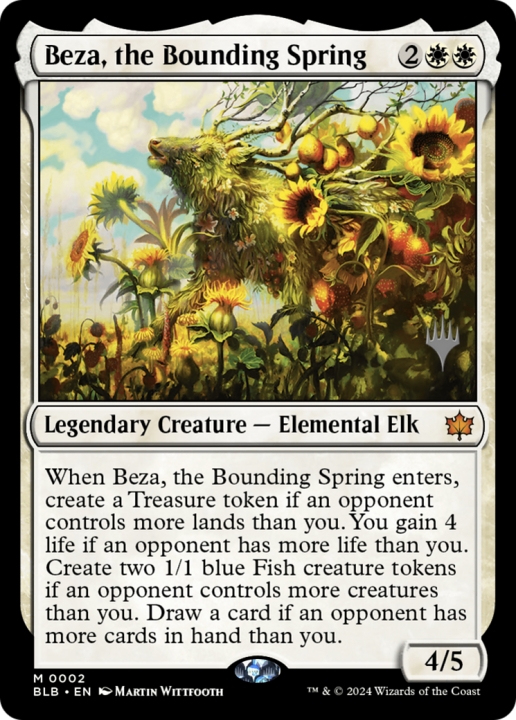 Beza, the Bounding Spring in the group Magic the Gathering / Sets / Bloomburrow Promos at Proxyprinters.com (97301)