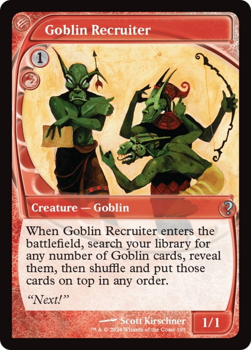 Goblin Recruiter in the group Magic the Gathering / Sets / Mystery Booster 2 at Proxyprinters.com (97337)