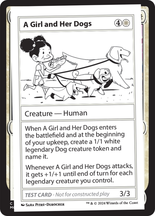 A Girl and Her Dogs in the group Magic the Gathering / Sets / Mystery Booster 2 at Proxyprinters.com (97401)