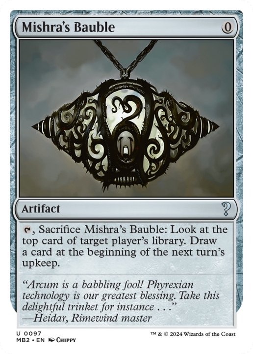 Mishra's Bauble in the group Magic the Gathering / Sets / Mystery Booster 2 at Proxyprinters.com (97442)