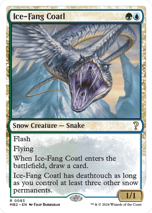 Ice-Fang Coatl in the group Magic the Gathering / Types / Colors / Multicolors / G, U at Proxyprinters.com (97519)