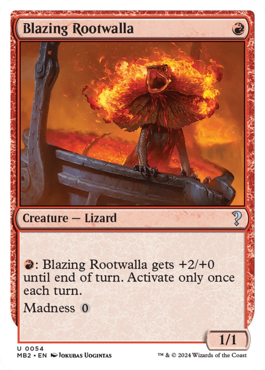 Blazing Rootwalla in the group Magic the Gathering / Sets / Mystery Booster 2 at Proxyprinters.com (97530)