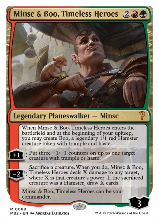 Minsc & Boo, Timeless Heroes in the group Magic the Gathering / Sets / Mystery Booster 2 at Proxyprinters.com (97625)