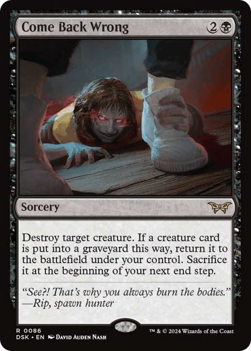 Come Back Wrong in the group Magic the Gathering / Sets / Duskmourn: House of Horror at Proxyprinters.com (97697)