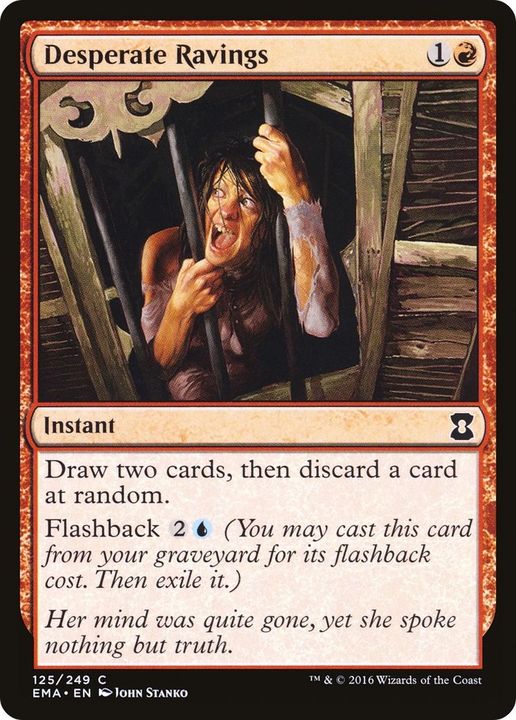 Desperate Ravings in the group Magic the Gathering / Types / Colors / Red at Proxyprinters.com (9840)