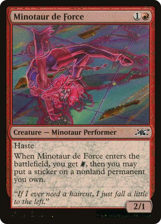 Minotaur de Force in the group Magic the Gathering / Sets / Unfinity Sticker Sheets at Proxyprinters.com (9904)