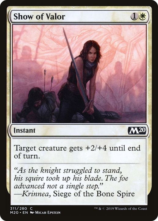 Show of Valor in the group Magic the Gathering / Sets / Core Set 2020 at Proxyprinters.com (9911)