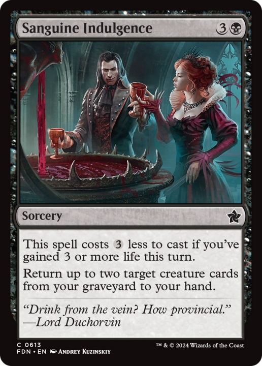 Sanguine Indulgence in the group Magic the Gathering / Types / Colors / Black at Proxyprinters.com (99144)