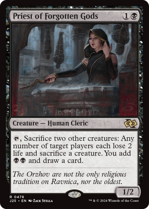 Priest of Forgotten Gods in the group Magic the Gathering / Types / Colors / Black at Proxyprinters.com (99207)