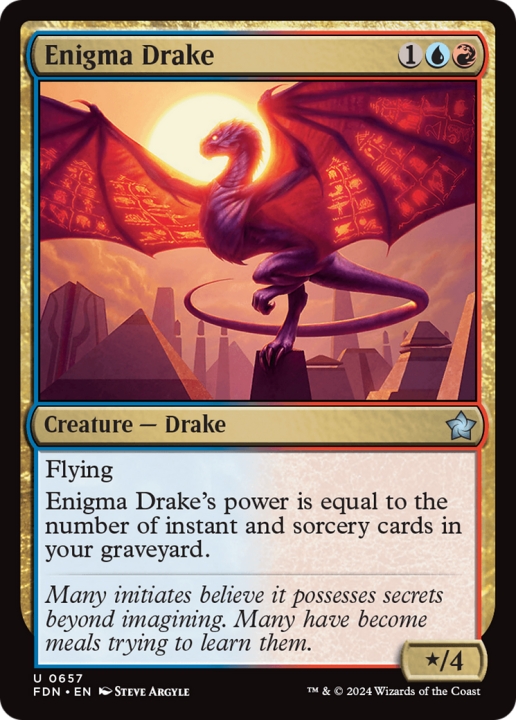 Enigma Drake in the group Magic the Gathering / Sets / Foundations at Proxyprinters.com (99222)