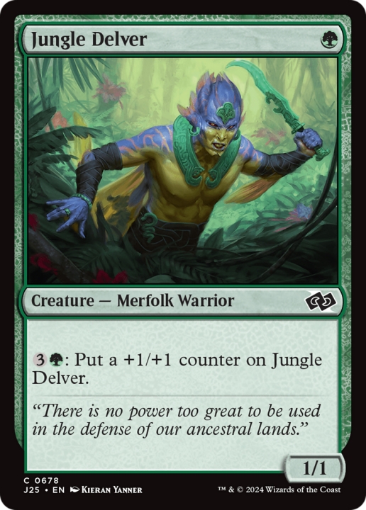 Jungle Delver in the group Magic the Gathering / Sets / Foundations Jumpstart at Proxyprinters.com (99230)