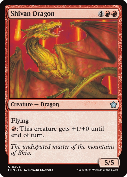 Shivan Dragon in the group Magic the Gathering / Sets / Foundations at Proxyprinters.com (99280)