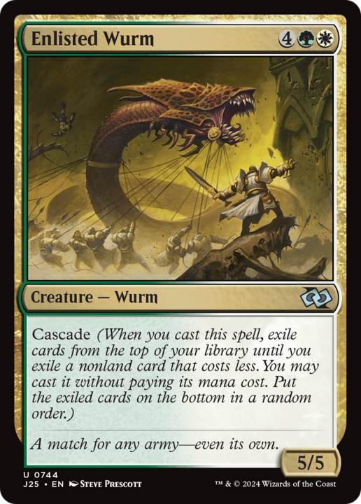 Enlisted Wurm in the group Magic the Gathering / Sets / Foundations Jumpstart at Proxyprinters.com (99391)