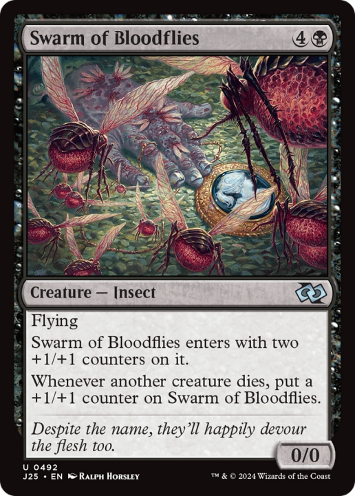 Swarm of Bloodflies in the group Magic the Gathering / Types / Colors / Black at Proxyprinters.com (99421)