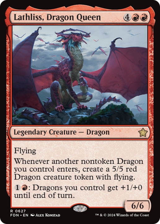 Lathliss, Dragon Queen in the group Magic the Gathering / Types / Colors / Red at Proxyprinters.com (99451)