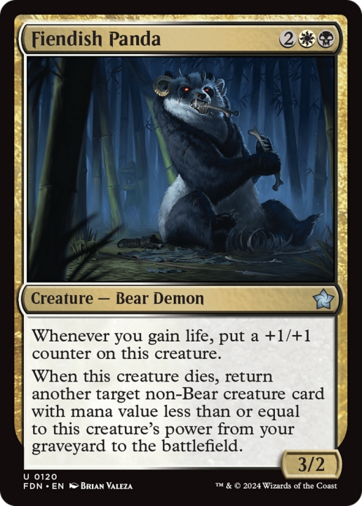 Fiendish Panda in the group Magic the Gathering / Sets / Foundations at Proxyprinters.com (99521)