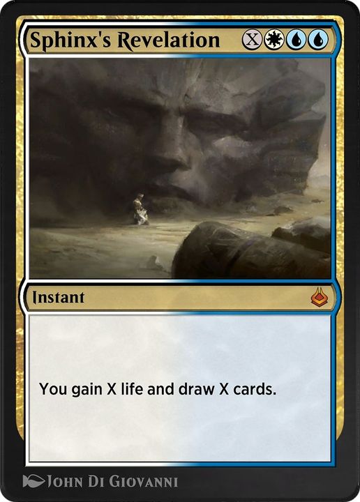 Sphinx's Revelation in the group Magic the Gathering / Types / Colors / Multicolors / U, W at Proxyprinters.com (9954)