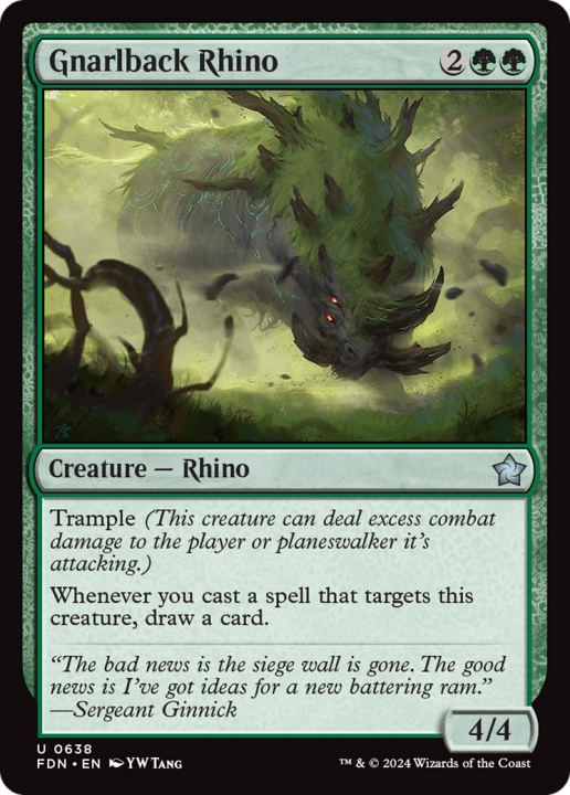 Gnarlback Rhino in the group Magic the Gathering / Sets / Foundations at Proxyprinters.com (99682)