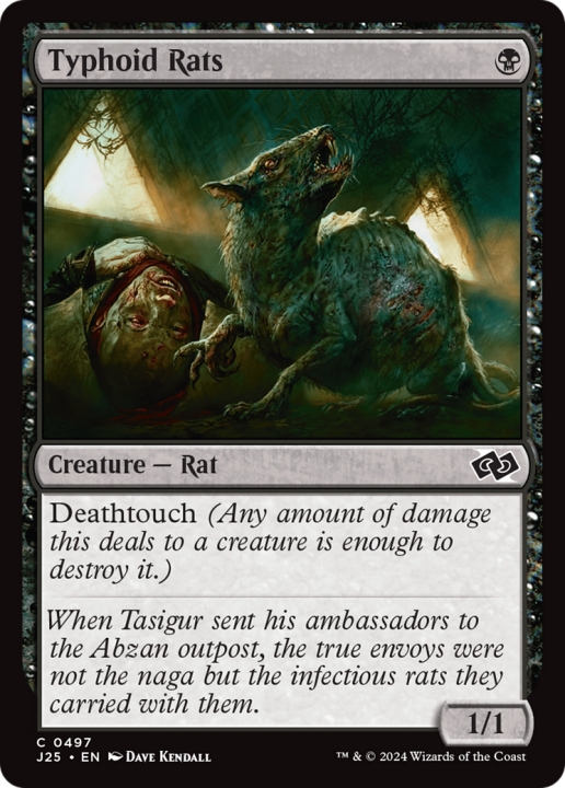 Typhoid Rats in the group Magic the Gathering / Types / Colors / Black at Proxyprinters.com (99683)