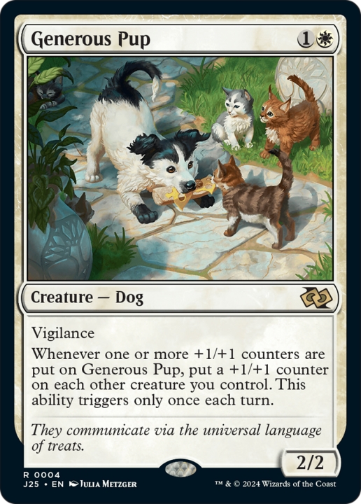 Generous Pup in the group Magic the Gathering / Types / Colors / White at Proxyprinters.com (99718)