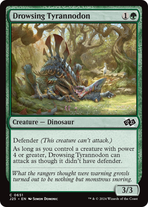 Drowsing Tyrannodon in the group Magic the Gathering / Types / Colors / Green at Proxyprinters.com (99821)