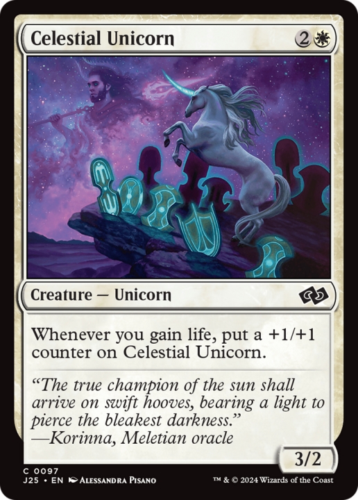 Celestial Unicorn in the group Magic the Gathering / Types / Colors / White at Proxyprinters.com (99876)