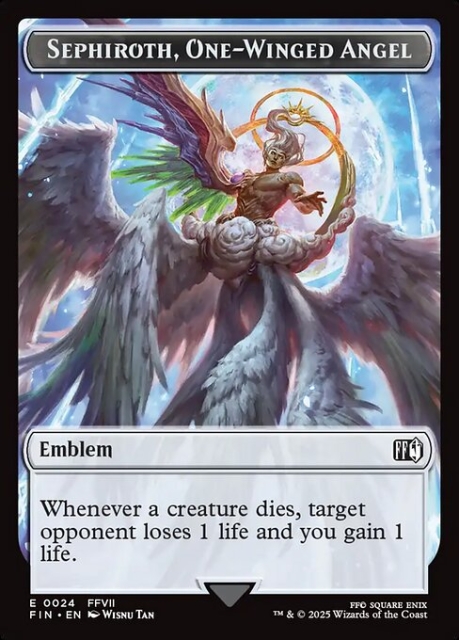 Sephiroth, One-Winged Angel Emblem in the group Magic the Gathering / Sets / Final Fantasy Drop / Final Fantasy Tokens at Proxyprinters.com (103218)
