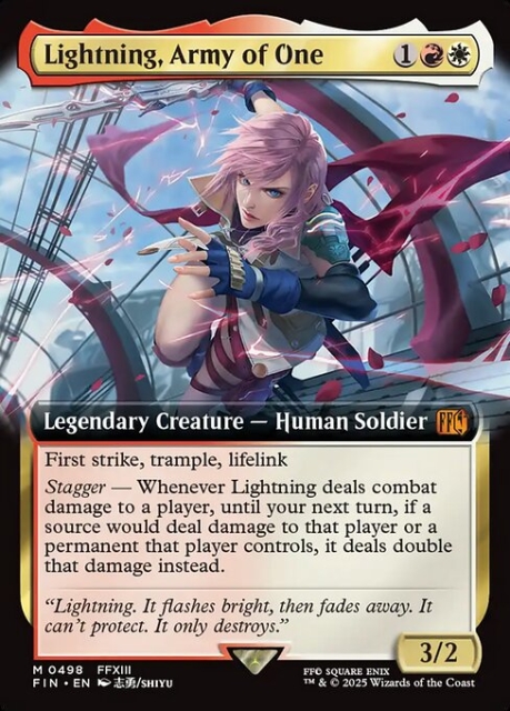 Lightning, Army of One in the group Magic the Gathering / Sets / Final Fantasy Drop / Final Fantasy at Proxyprinters.com (103261)